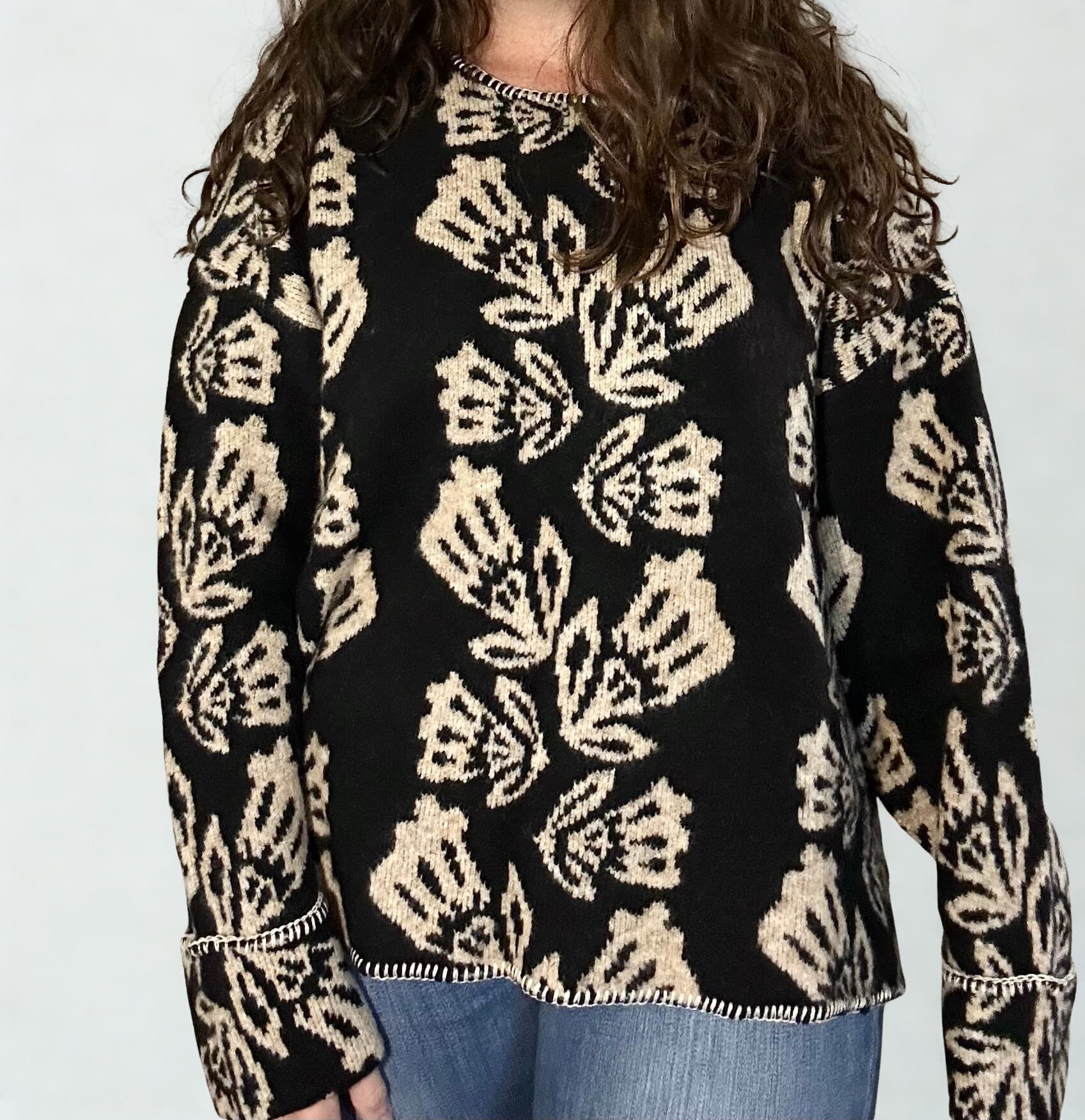 Jacquard Pullover Sweater