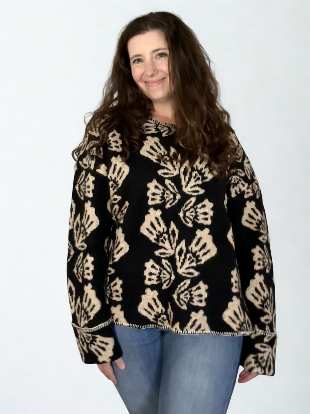 Jacquard Pullover Sweater