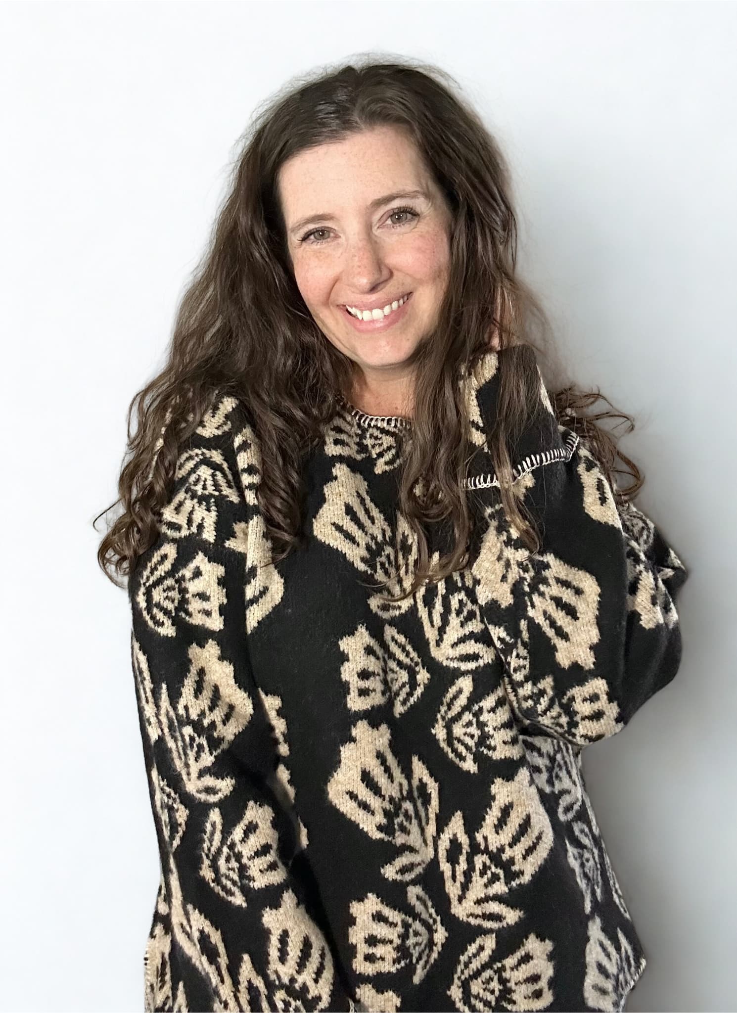 Jacquard Pullover Sweater