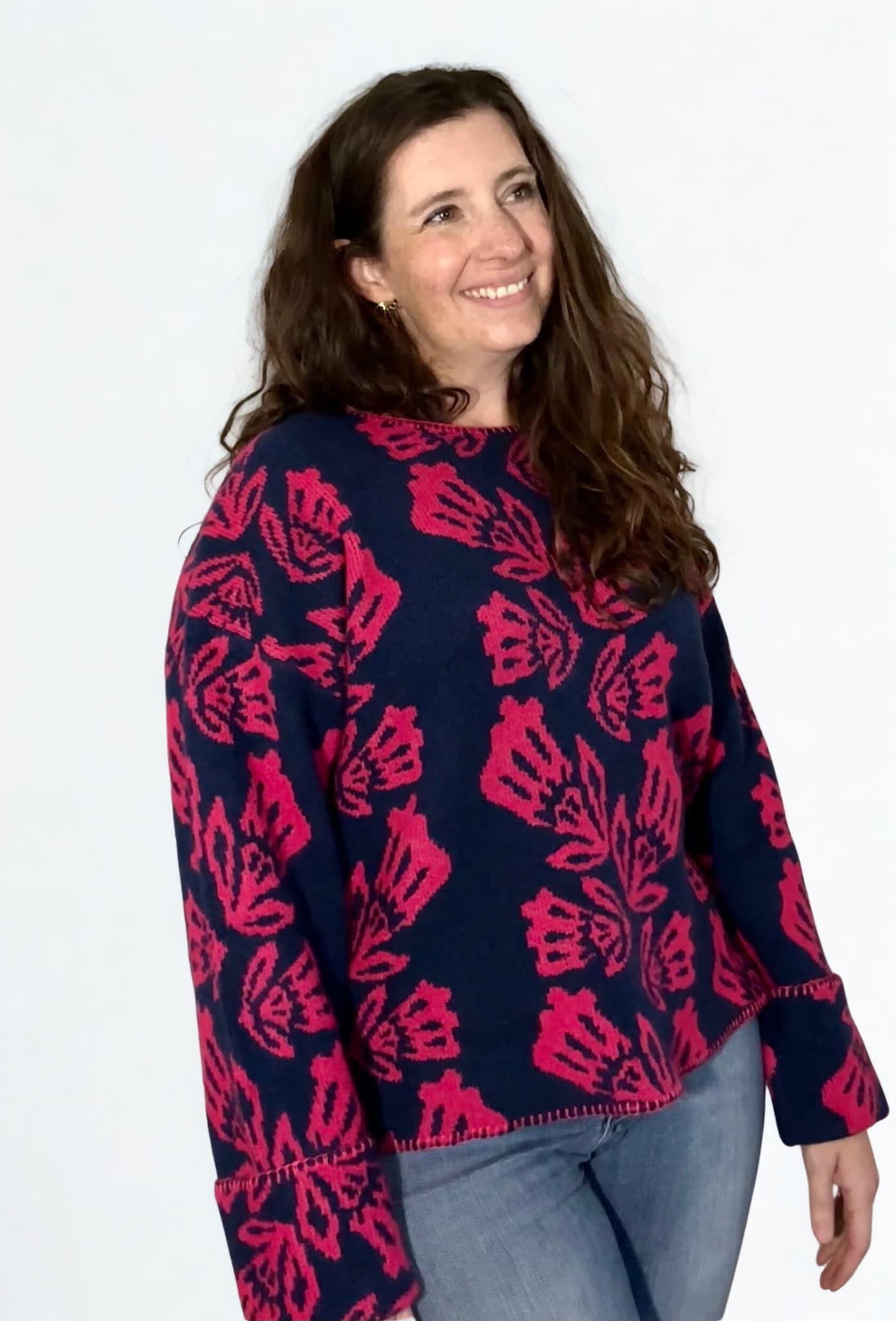 Jacquard Pullover Sweater