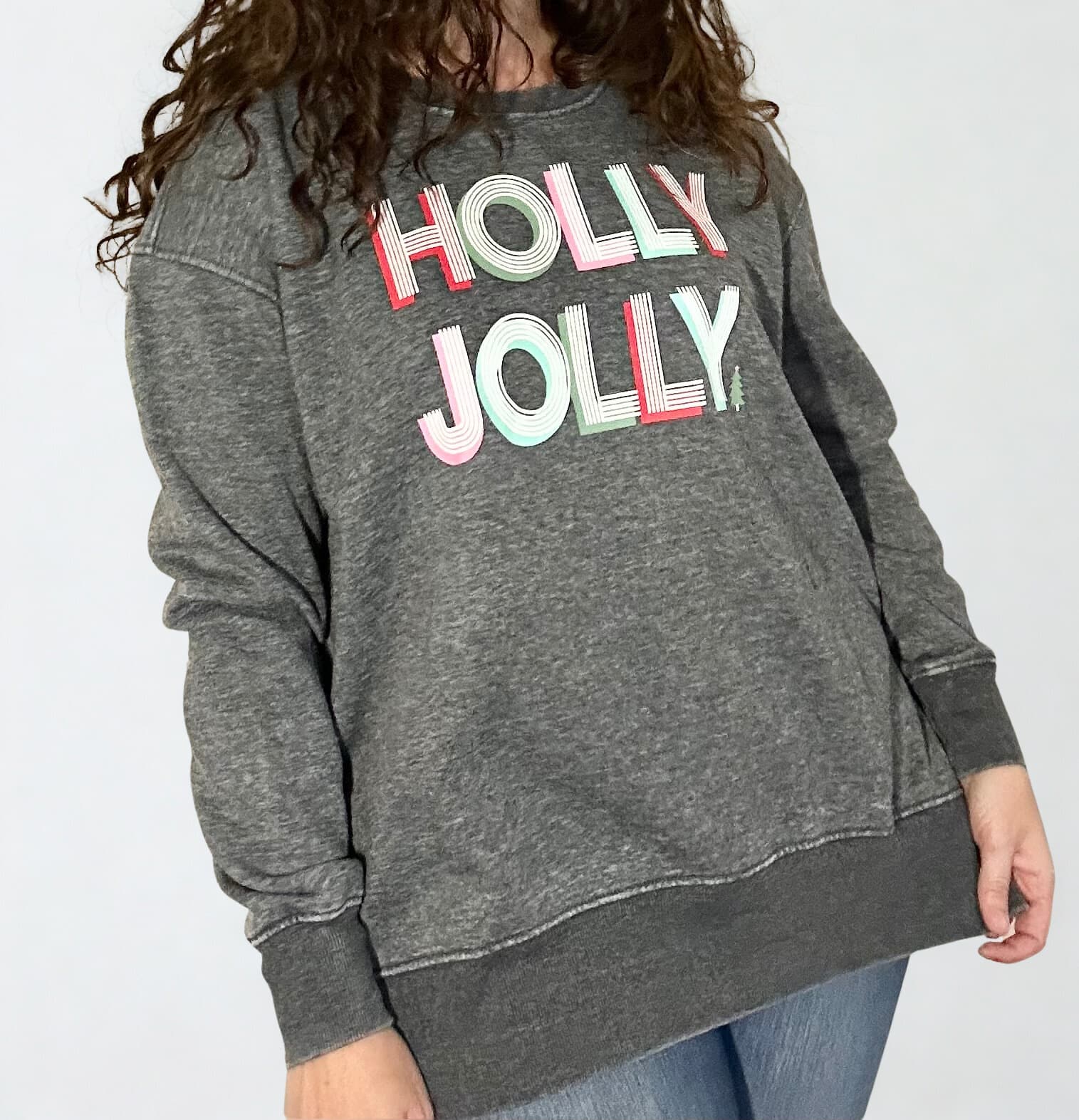 Holly Jolly Burnout Sweatshirt