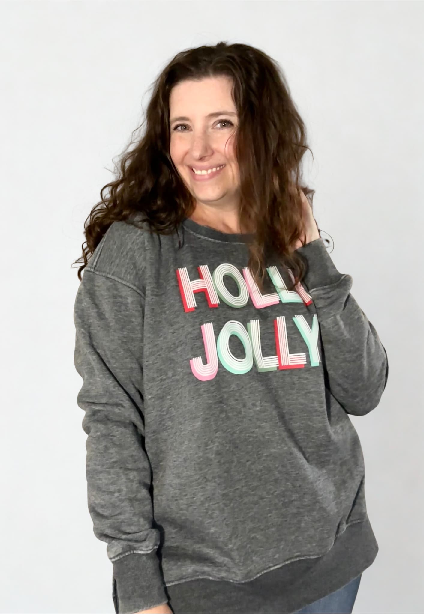 Holly Jolly Burnout Sweatshirt