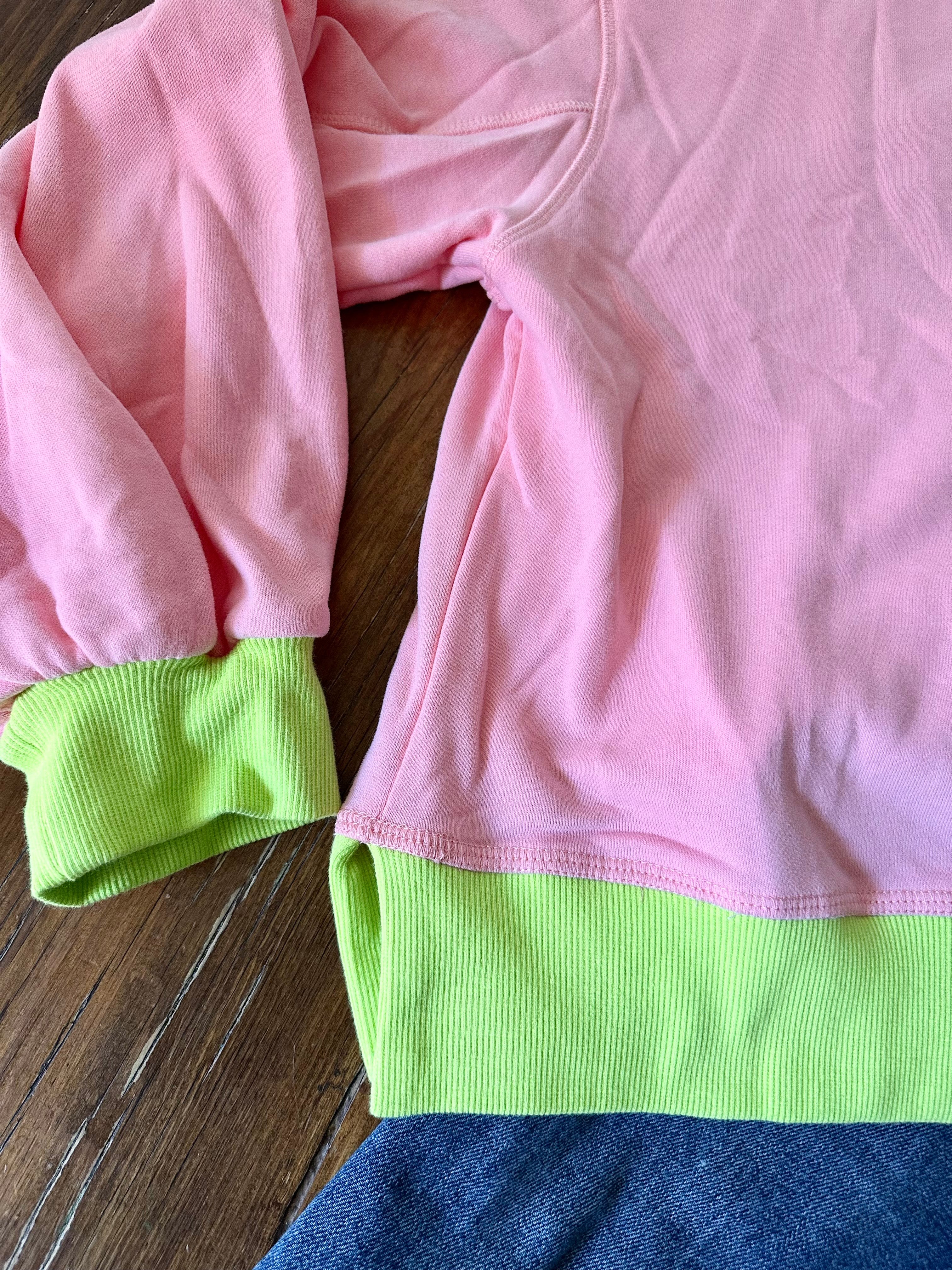 Colorblock Bubble Sleeve Sweatshirt