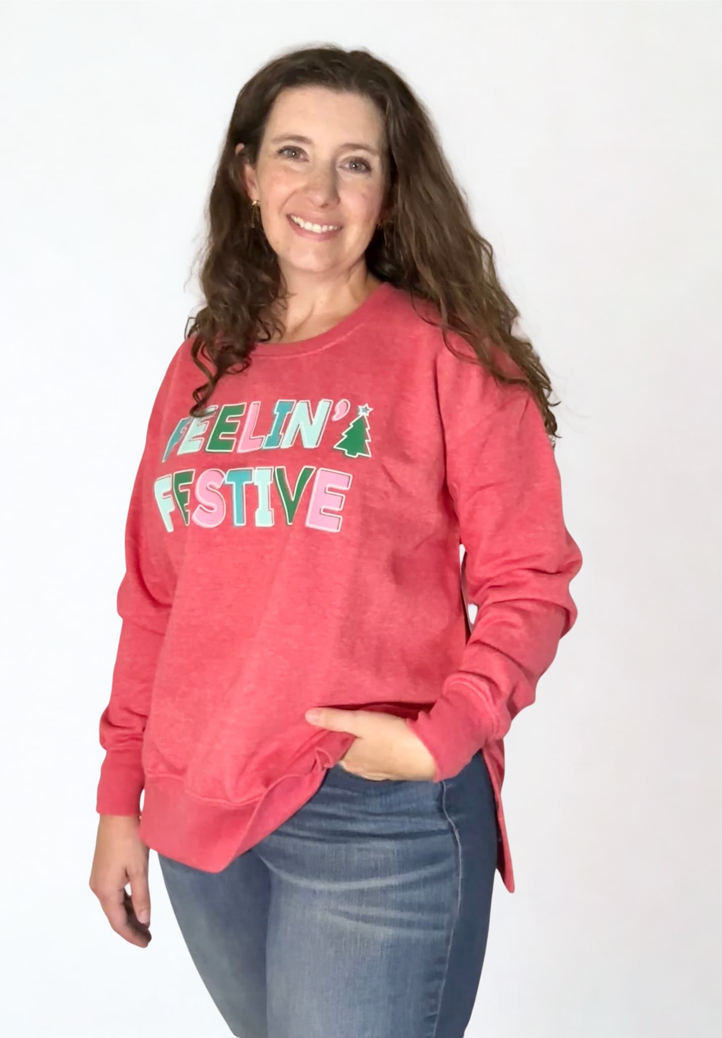 Feelin' Festive Burnout Sweatshirt