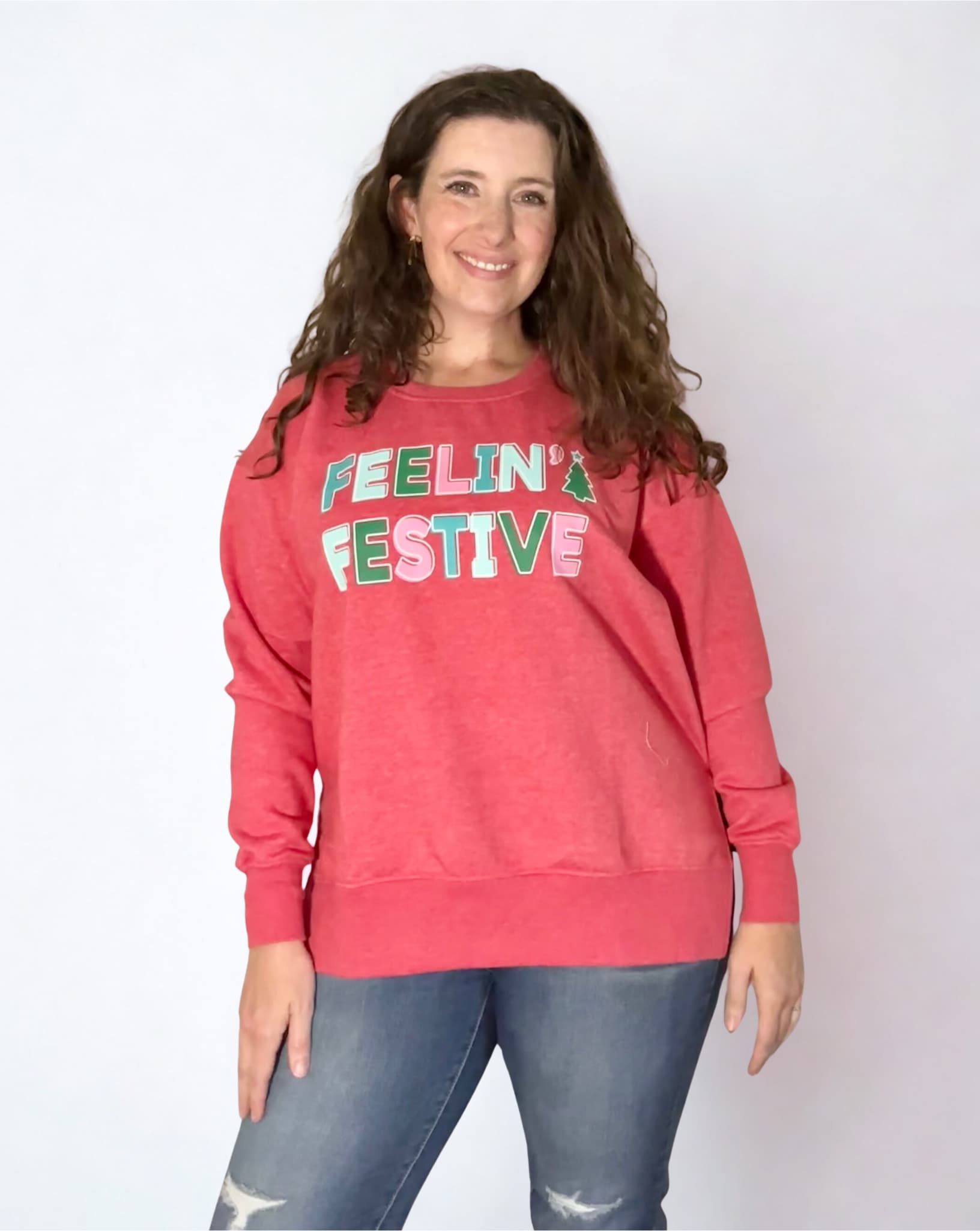Feelin' Festive Burnout Sweatshirt