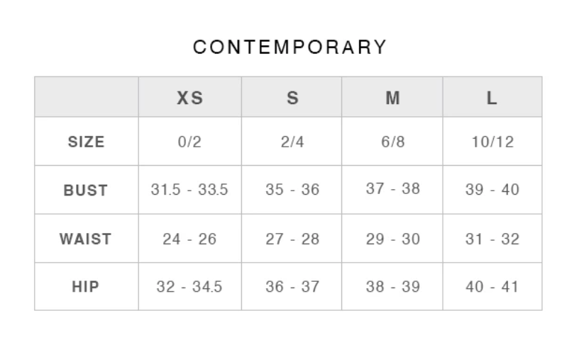 umgee size chart